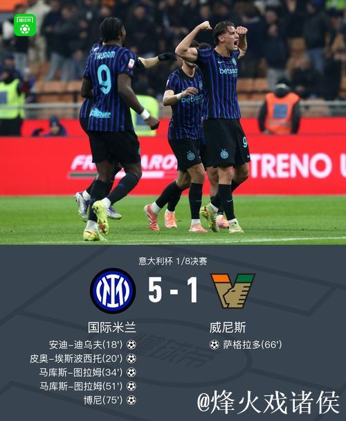 意杯国米5-1威尼斯晋级,小图拉姆双响,皮奥、博尼轰世界波 意杯国米5-1威尼斯晋级,小图拉姆双响,皮奥、博尼轰世界波